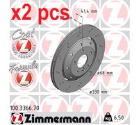 X2 PCS L&R SIDES FITS AUDI A5 RS5 QUATTRO BRAKE DISC 100.3366.70 ZIMMERMANN