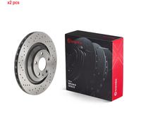 X2 PCS L&R SIDES FITS AUDI A6 C6 2.4 BRAKE DISC 0988422X BREMBO