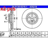 ATE 24.0130-0219.1 Brake disc