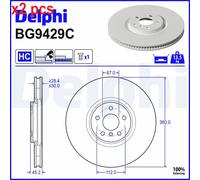 X2 PCS L&R SIDES FITS BMW 1 120 MILD-HYBRID BRAKE DISC BG9429C DELPHI