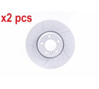 X2 PCS L&R SIDES FITS BMW 1 SPORTS HATCH 114 I BRAKE DISC 8DD 355 120-821 HELLA