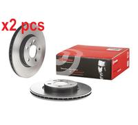 X2 PCS L&R SIDES FITS BMW 2 ACTIVE TOURER 218 I BRAKE DISC 09.C349.11 BREMBO