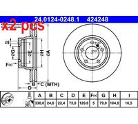 Front Brake Disc BMW Skoda:F34,F30,F32,F31,F36,F33,F23,F22,3,4,2 34116792221