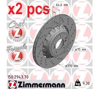 X2 PCS L&R SIDES REAR BRAKE DISC 150.2943.70