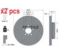X2 PCS L&R SIDES FITS BMW 3 328 I BRAKE DISC 92265425 TEXTAR