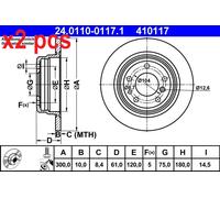 Fits ATE 24.0110-0117.1 brake disc BMW T. 5 (E34) 87-97 UK Stock