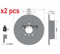 X2 PCS L&R SIDES FITS BMW 5 518 I BRAKE DISC 92042303 TEXTAR