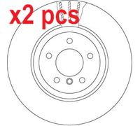 X2 PCS L&R SIDES FITS BMW 5 525 I BRAKE DISC DF6624S TRW