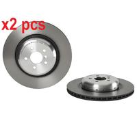 X2 PCS L&R SIDES FITS BMW 5 540 I MILD-HYBRID BRAKE DISC 09.D901.13 BREMBO