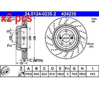 Rear Left Brake Disc BMW:E61,E64,E63,E60,5,6 34212282807