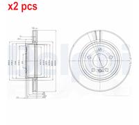 X2 PCS L&R SIDES FITS BMW X3 2.0 I BRAKE DISC BG3938 DELPHI