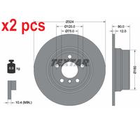 X2 PCS L&R SIDES FITS BMW X5 3.0 I BRAKE DISC 92107403 TEXTAR