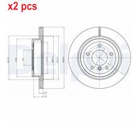 X2 PCS L&R SIDES FITS BMW Z4 ROADSTER SDRIVE 18 I BRAKE DISC BG4223C DELPHI
