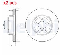 X2 PCS L&R SIDES FITS BMW Z4 ROADSTER SDRIVE 28 I BRAKE DISC BG9162C DELPHI