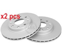 X2 PCS L&R SIDES FITS CHEVROLET AVEO / KALOS SALOON 1.4 BRAKE DISC 18166 A.B.S.