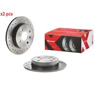 X2 PCS L&R SIDES FITS CHEVROLET CORSA SALOON 1.7 D BRAKE DISC 08.7626.1X BREMBO