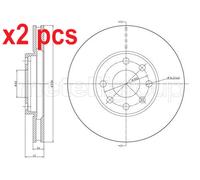 X2 PCS L&R SIDES FITS CHEVROLET CORSA SALOON 1.7 D BRAKE DISC 230490C METELLI