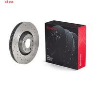 X2 PCS L&R SIDES FITS CITROËN C6 3.0 V6 BRAKE DISC 09.8670.1X BREMBO