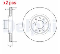 X2 PCS L&R SIDES FITS CITROËN DISPATCH III VAN 1.5 BRAKE DISC BG4806C DELPHI
