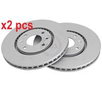 A.B.S. Brake Disc 16649 – Vented – for Citroën/Peugeot 406 (Sedan/Break/Coupe), Xantia – 2 pcs