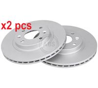 X2 PCS L&R SIDES FITS DACIA LOGAN 1.2 16V BRAKE DISC 16150 A.B.S.