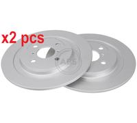 ABS All Brake Systems Brake Disc 17827 - Rear Pair (2x) for Daihatsu Toyota