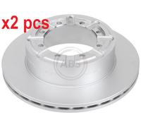 X2 PCS L&R SIDES FITS FOR NISSAN CABSTAR 35.13 DCI, BRAKE DISC 18084 A.B.S.