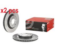 X2 PCS L&R SIDES FITS FOR NISSAN JUKE 1.6 DIG-T BRAKE DISC 09A71621 BREMBO