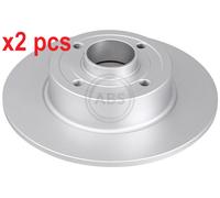 X2 PCS L&R SIDES FITS FOR RENAULT CLIO III 1.2 16V BRAKE DISC 17542 A.B.S.