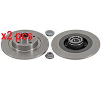 X2 PCS L&R SIDES FITS FOR RENAULT ESPACE V 1.6 TCE 200 BRAKE DISC 18610C A.B.S.