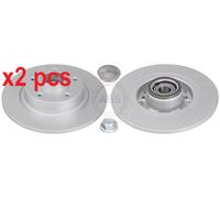 X2 PCS L&R SIDES FITS FOR RENAULT FLUENCE Z.E. BRAKE DISC 18160C A.B.S.