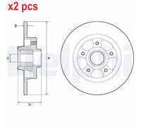 X2 PCS L&R SIDES FITS FOR RENAULT FLUENCE Z.E. BRAKE DISC BG9132RS DELPHI