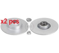 X2 PCS L&R SIDES FITS FOR RENAULT GRAND SCÉNIC II 2.0 BRAKE DISC 17727C A.B.S.