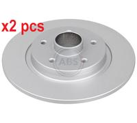 X2 PCS L&R SIDES FITS FOR RENAULT KANGOO BE BOP 1.6 BRAKE DISC 17981 A.B.S.
