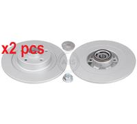 X2 PCS L&R SIDES FITS FOR RENAULT LAGUNA III 1.6 16V BRAKE DISC 17979C A.B.S.