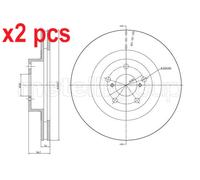 X2 PCS L&R SIDES FITS FOR SUBARU BRZ 2.0 BRAKE DISC 231132C METELLI