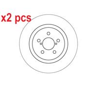 X2 PCS L&R SIDES FITS FOR SUBARU IMPREZA HATCHBACK 1.6 I BRAKE DISC DF4640 TRW