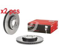 X2 PCS L&R SIDES FITS FORD FIESTA V ST150 BRAKE DISC 09.B588.21 BREMBO