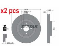 X2 PCS L&R SIDES FITS FORD FOCUS I RS BRAKE DISC 92146400 TEXTAR