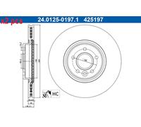 X2 PCS L&R SIDES FITS FORD FOCUS II 2.5 ST BRAKE DISC 24.0125-0197.1 ATE