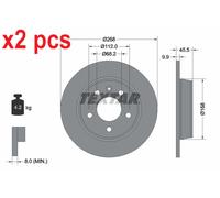 X2 PCS L&R SIDES FITS FORD GALAXY I 2.0 I BRAKE DISC 92074303 TEXTAR