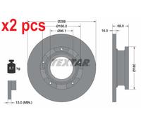 X2 PCS L&R SIDES FITS FORD TOURNEO CUSTOM V362 BUS BRAKE DISC 93260703 TEXTAR