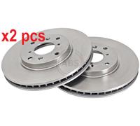 2x Brake disc Vented 17364 A.B.S. for HONDA ACCORD Mk VII Coupe