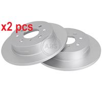 Rear Set 2x Brake Discs A.B.S. 17377 for Honda Civic (01-05)