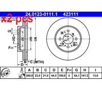 ATE 24.0123-0111.1 Brake disc