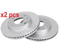 X2 PCS L&R SIDES FITS HYUNDAI COUPE I 1.6 I 16V BRAKE DISC 17528 A.B.S.