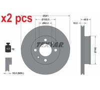 X2 PCS L&R SIDES FITS HYUNDAI I10 I 1.0 BRAKE DISC 92147103 TEXTAR