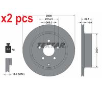 X2 PCS L&R SIDES FITS INFINITI EX 25 BRAKE DISC 92149303 TEXTAR