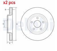 X2 PCS L&R SIDES FITS JEEP GRAND CHEROKEE IV 3.0 V6 BRAKE DISC BG9121C DELPHI