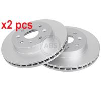 X2 PCS L&R SIDES FITS KIA RIO I SALOON 1.3 BRAKE DISC 17425 A.B.S.